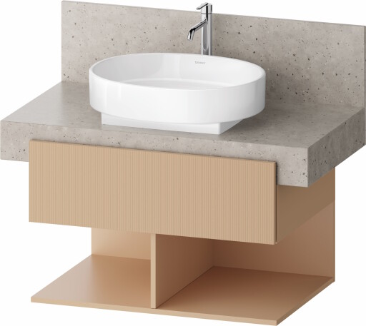 Dulap baza Duravit Balcoon 80x57cm pentru consola Mineral  un sertar cu inchidere lenta  terraccino mat