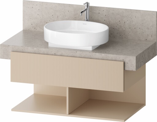 Dulap baza Duravit Balcoon 100x57cm pentru consola Mineral  un sertar cu inchidere lenta  sand beige mat