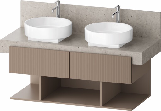 Dulap baza Duravit Balcoon 120x57cm pentru consola Mineral  doua sertare cu inchidere lenta  umbra mat