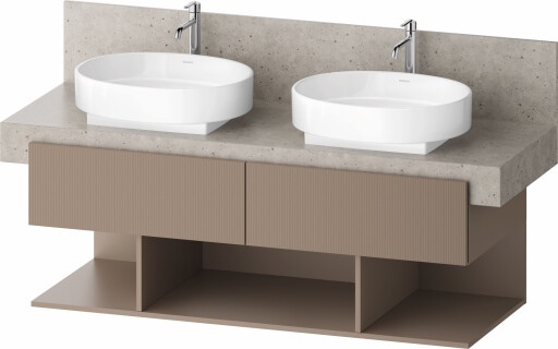 Dulap baza Duravit Balcoon 140x57cm pentru consola Mineral  doua sertare cu inchidere lenta  umbra mat