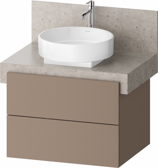 Dulap baza Duravit Balcoon 70x57cm pentru consola Mineral  doua sertare cu inchidere lenta  umbra mat