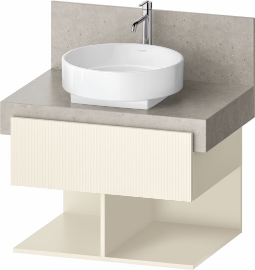 Dulap baza Duravit Balcoon 70x57cm pentru consola Mineral  un sertar cu inchidere lenta  ivory mat