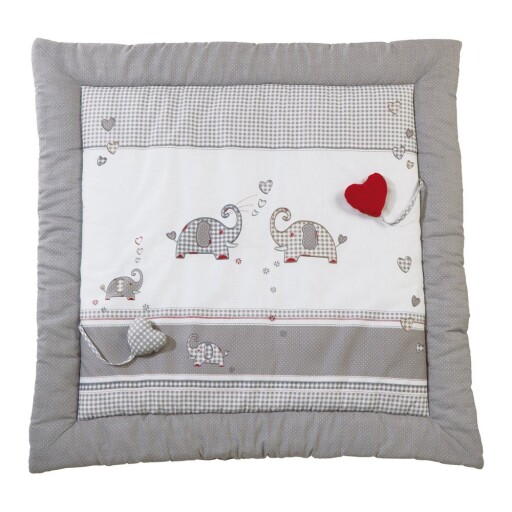 Saltea de joacă pentru copii albă/gri 100x100 cm Jumbo twins – Roba