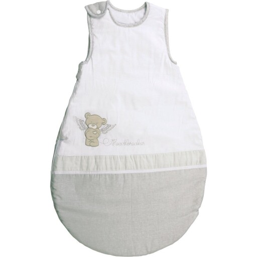 Sac de dormit pentru copii alb/bej din bumbac 45x70 cm Heartbreakerbär – Roba