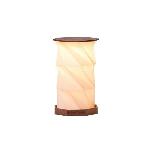 Veioză în culoare naturală închisă LED (înălțime 18 cm) Twist Hexagon – Gingko