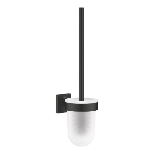 Perie wc cu suport de pererte Grohe Start Cube  Matte Black