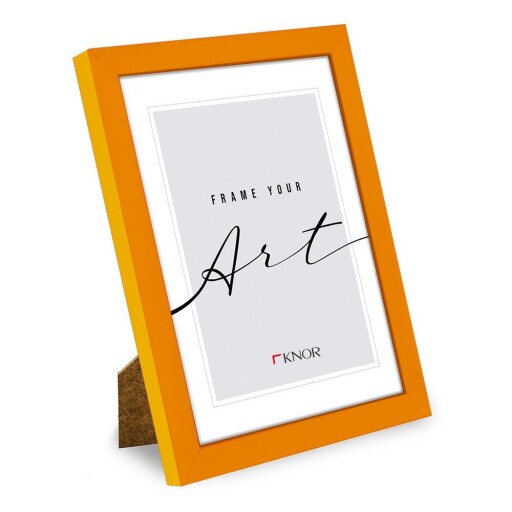 Ramă foto portocalie cu picior de susținere/de agățat 20x26 cm – knor