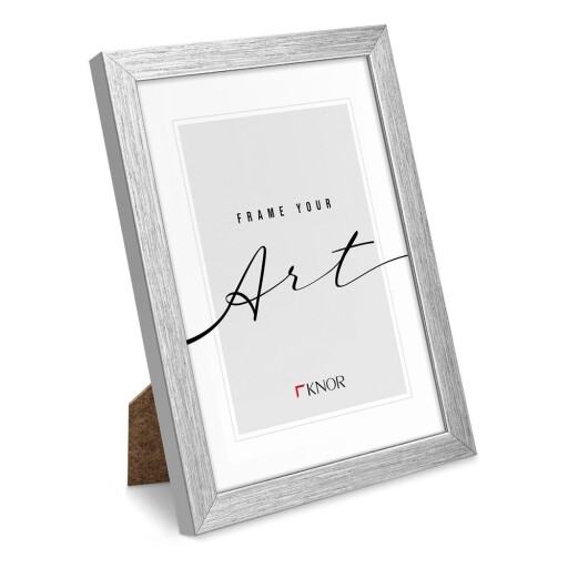 Ramă foto argintie de agățat 32x42 cm – knor