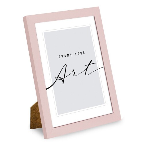 Ramă foto roz-deschis cu picior de susținere/de agățat 12x17 cm – knor