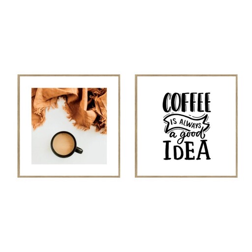 Tablouri 2 buc. 20x20 cm Coffee – knor