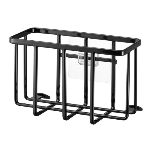 Suport pentru accesorii de spălat negru autoadeziv din metal Film Hook – YAMAZAKI