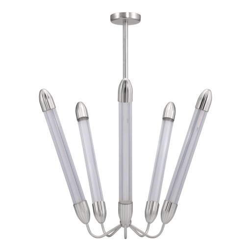 Lustră argintie din oțel cu abajur din sticlă ø 86 cm Lemon Squeeze – UMAGE