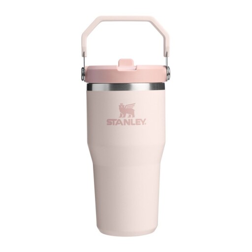 Termos roz deschis 600 ml IceFlow Flip Straw 2.0 – Stanley
