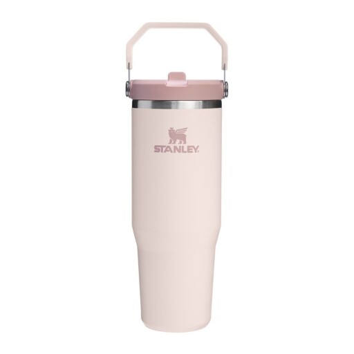 Termos roz deschis 890 ml IceFlow Flip Straw 2.0 – Stanley