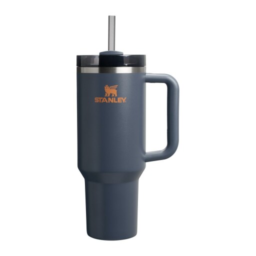 Termos albastru închis cu pai 1,18 l Quencher H2.O FlowState – Stanley