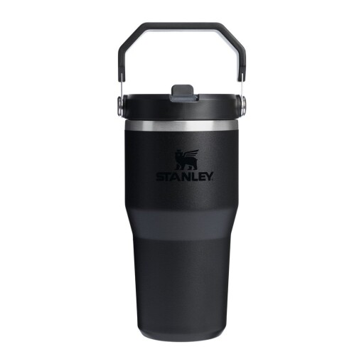 Termos negru 600 ml IceFlow Flip Straw 2.0 – Stanley