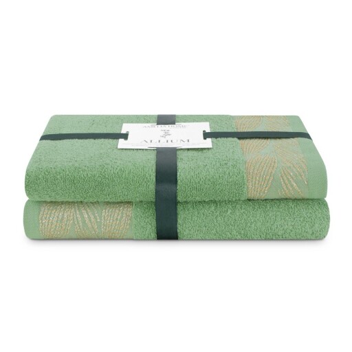 Prosoape de baie verde-deschis 2 buc. din bumbac din frotir Allium – Restilo