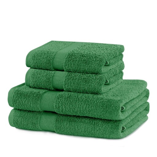 Prosoape de baie verde-închis 4 buc. din bumbac din frotir Marina – Restilo