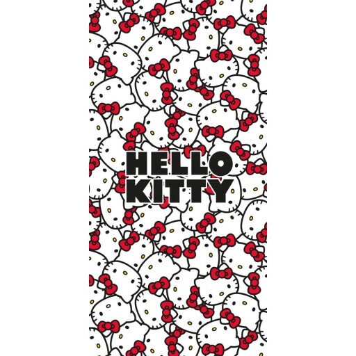 Prosop pentru copii roșu/alb din bumbac 70x140 cm Hello Kitty – Jerry Fabrics