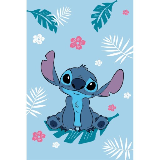 Pătură pentru copii albastră din polar/fleece 100x150 cm Lilo a Stitch "Blue" – Jerry Fabrics