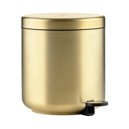 Coș de gunoi alămiu cu pedală din oțel inoxidabil 4 l Ume Brass – Zone
