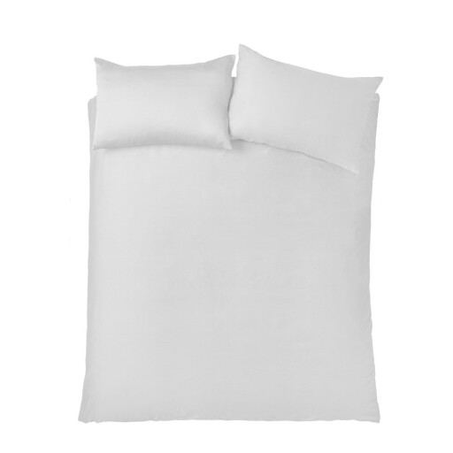 Lenjerie de pat albă din bumbac satinat pentru pat dublu, extinsă 230x220 cm Cotton Sateen – Bianca