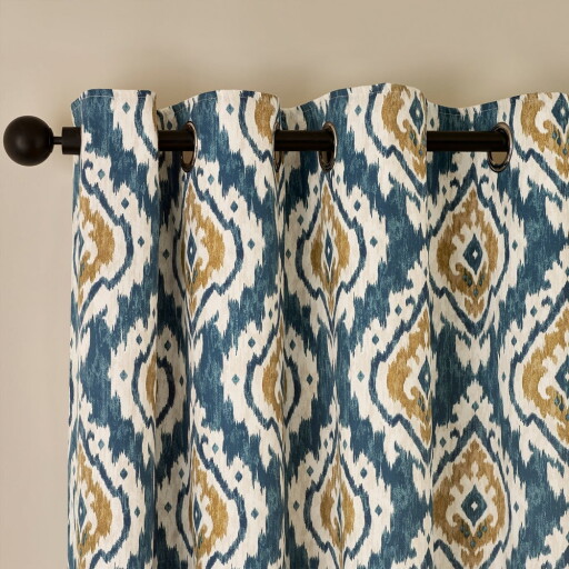 Draperii albastre 2 buc. 117x137 cm Suri Geo – Pineapple Elephant