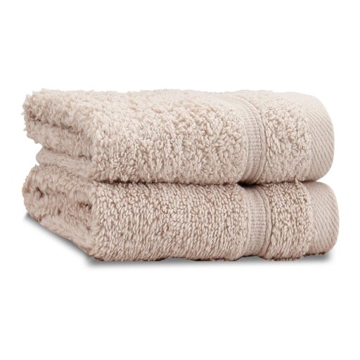 Prosoape bej 2 buc. din bumbac din frotir 30x30 cm Zero Twist – Catherine Lansfield
