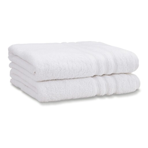 Prosoape albe 2 buc. din bumbac din frotir 90x140 cm Zero Twist – Catherine Lansfield