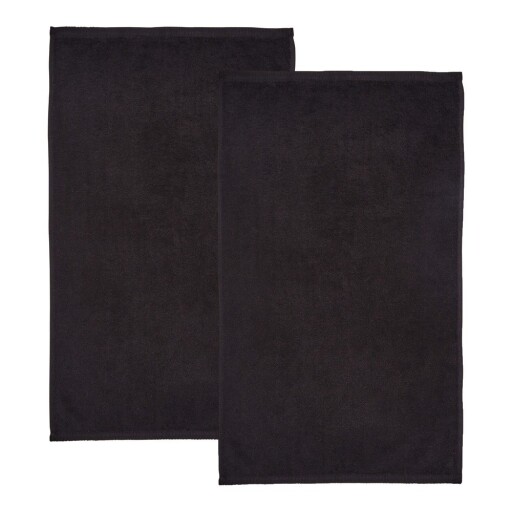 Prosoape negre 2 buc. din bumbac cu uscare rapidă, din frotir 90x140 cm Quick Dry – Catherine Lansfield