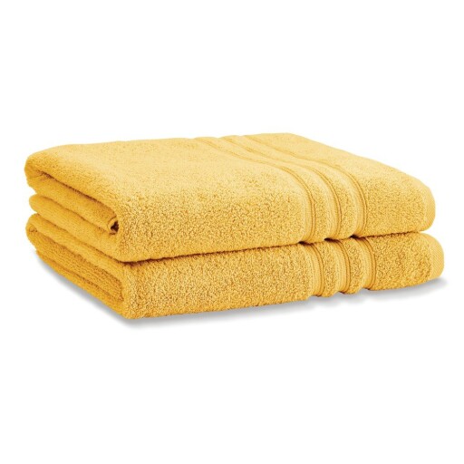 Prosoape galbene 2 buc. din bumbac din frotir 90x140 cm Zero Twist – Catherine Lansfield