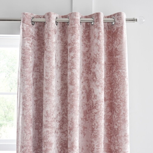 Draperii roz 2 buc. 168x137 cm Crushed Velvet – Catherine Lansfield