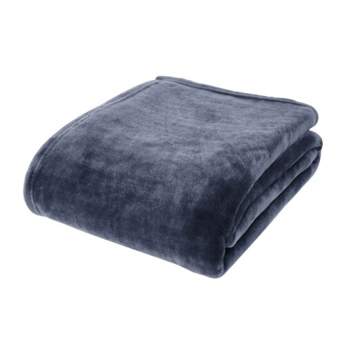 Pătură albastru-închis din micropluș/cocolino 130x170 cm Raschel Velvet – Catherine Lansfield