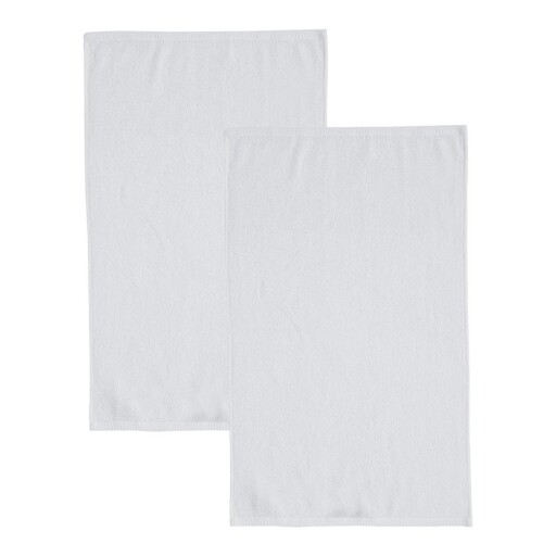 Prosoape albe 2 buc. din bumbac cu uscare rapidă, din frotir 90x140 cm Quick Dry – Catherine Lansfield
