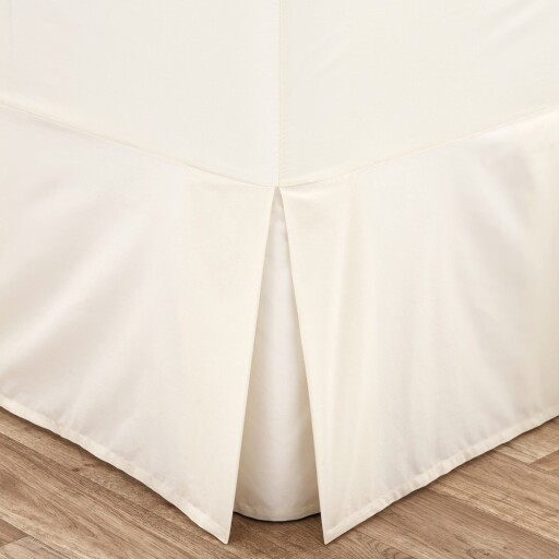 Husă pentru cadru de pat crem din bumbac percale cu elastic 135x190 cm Easy Iron Percale – Catherine Lansfield