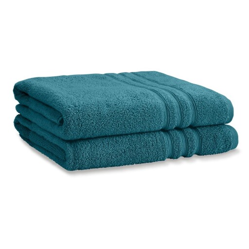 Prosoape albastru-verde 2 buc. din bumbac din frotir 90x140 cm Zero Twist – Catherine Lansfield