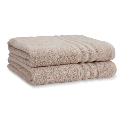 Prosoape bej 2 buc. din bumbac din frotir 90x140 cm Zero Twist – Catherine Lansfield