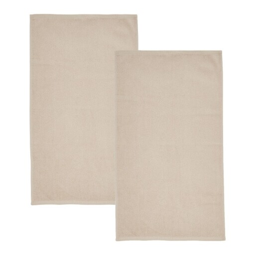 Prosoape bej 2 buc. din bumbac cu uscare rapidă, din frotir 90x140 cm Quick Dry – Catherine Lansfield
