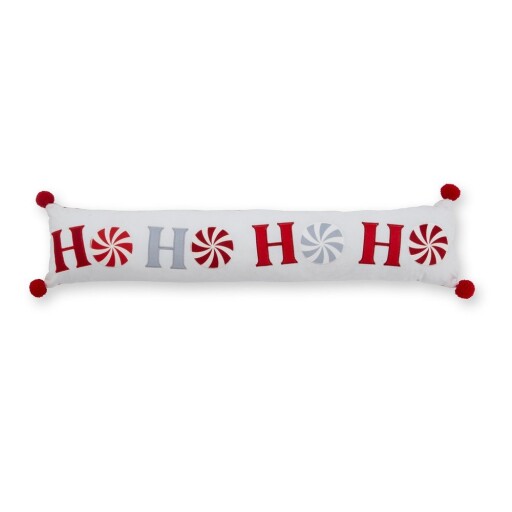 Protecție anti-curent pentru ușă roșie/albă 20x90 cm Christmas Ho Ho Ho – Catherine Lansfield