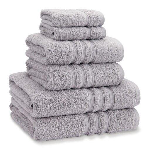 Prosoape de baie gri-deschis 6 buc. din bumbac din frotir Zero Twist – Catherine Lansfield