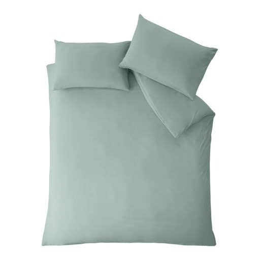 Lenjerie de pat verde pentru pat dublu, extinsă 260x220 cm So Soft Non-Iron – Catherine Lansfield