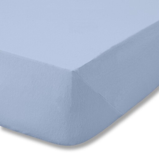 Cearceaf albastru deschis din flanelă cu elastic 135x190 cm Brushed – Catherine Lansfield