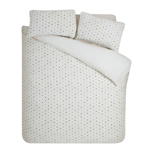 Lenjerie de pat crem din micropluș/cocolino pentru pat dublu, extinsă 230x220 cm Cosy Spot – Catherine Lansfield