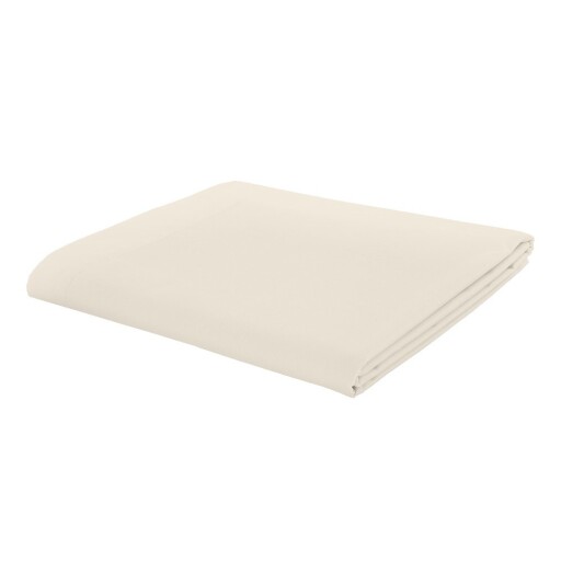 Cearceaf crem din bumbac percale 275x275 cm Easy Iron Percale – Catherine Lansfield
