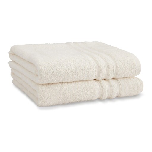 Prosoape crem 2 buc. din bumbac din frotir 90x140 cm Zero Twist – Catherine Lansfield