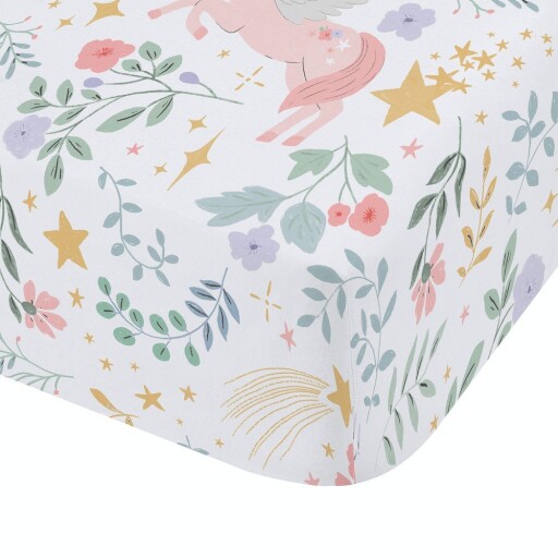 Cearceaf pentru copii pentru pat de o persoană cu elastic 90x190 cm Fairytale Unicorn – Catherine Lansfield
