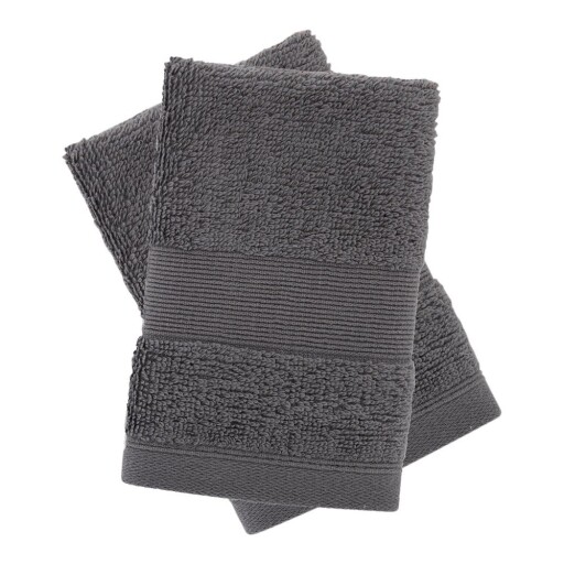Prosoape gri-închis 2 buc. din bumbac din frotir 30x30 cm Anti-Bacterial – Catherine Lansfield