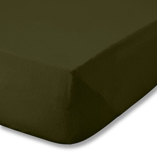 Cearceaf kaki din flanelă cu elastic 90x190 cm Brushed – Catherine Lansfield