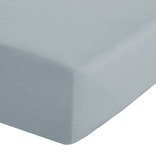 Cearceaf albastru prăfuit din bumbac percale cu elastic 135x190 cm Easy Iron Percale – Catherine Lansfield