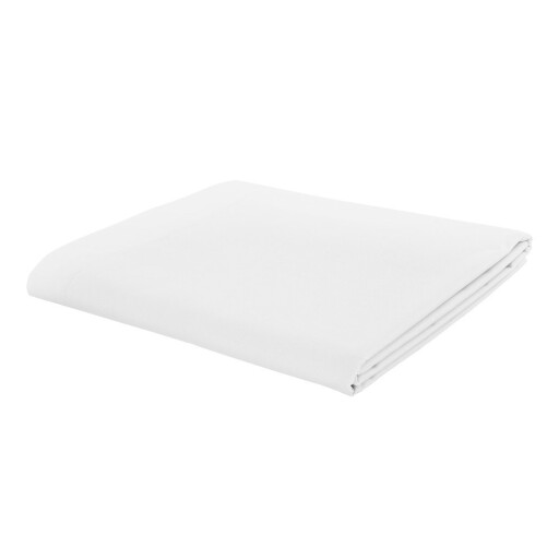 Cearceaf alb din bumbac percale 275x275 cm Easy Iron Percale – Catherine Lansfield